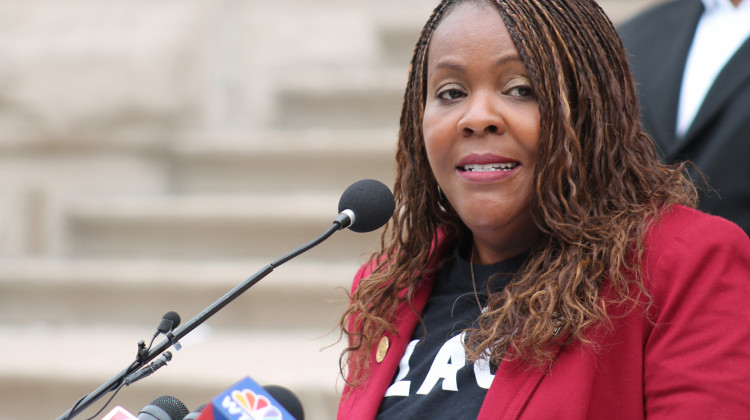 Rep. Robin Shackleford (D-Indianapolis), the chair of the Indiana Black Legislative Caucus, said in-person and virtual events for the caucus's town halls will help reach the most people. - Lauren Chapman/IPB News