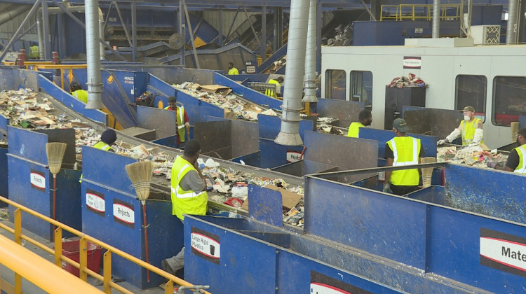 Rumpke Material Recovery Facility in Cincinnati, Ohio does not accept trash. - Zach Herndon/WTIU
