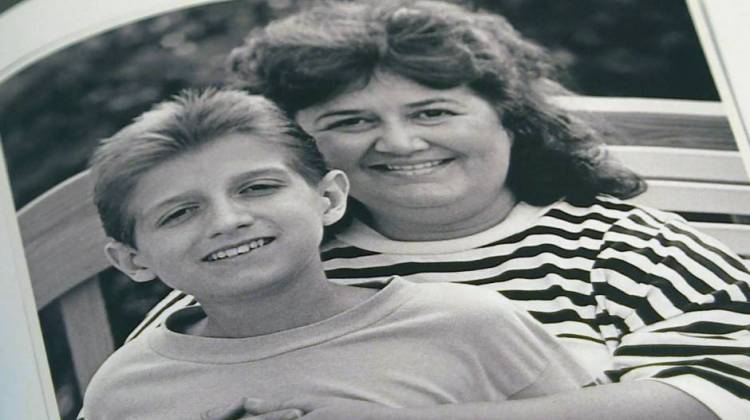 Ryan White poses with his mother Jeanne Ginder-White. The photo is one of many in Nelson Price's book on White's life released this week "The Quiet Hero." - Gretchen Frazee