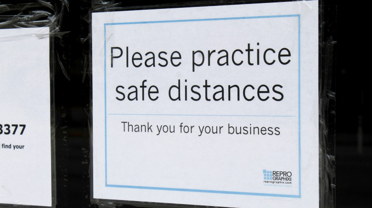 Businesses that remain open must adhere to CDC guidelines on social distancing – providing enough room to maintain six feet of distance between people. - Lauren Chapman/IPB News