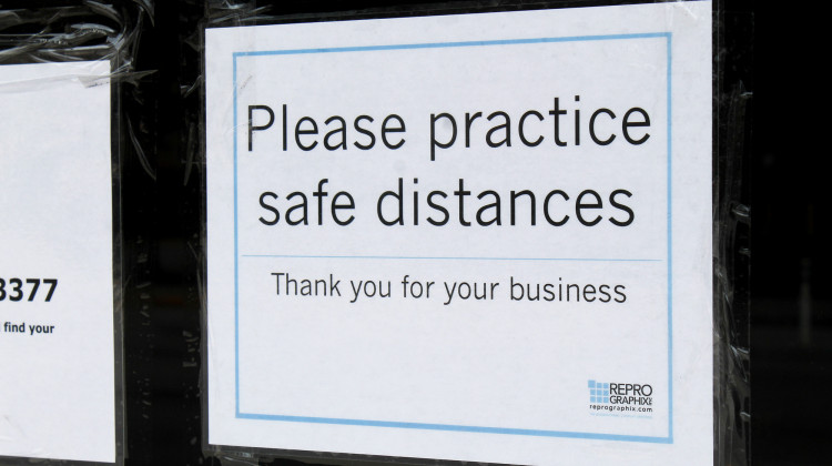 Businesses that remain open must adhere to CDC guidelines on social distancing – providing enough room to maintain six feet of distance between people.  - Lauren Chapman/IPB News