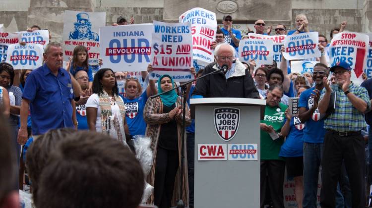 Sen. Bernie Sanders Brings Pro-Worker Rally To Indy