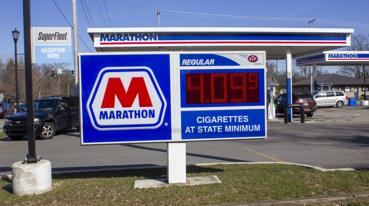 According to AAA, South Bend gas prices are currently averaging around $4.14 a gallon, up from $3.54 a month ago and $2.61 a year ago. - Jakob Lazzaro/WVPE