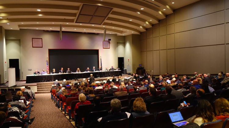 State Board Of Education members listen to concerns about proposed graduation requirement changes during a public meeting Tuesday Dec. 5, 2017. - Eric Weddle/WFYI News