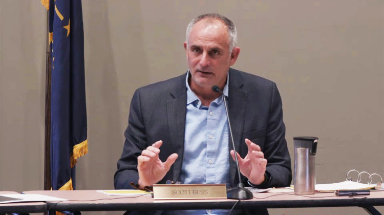 Scott Bess is the founding president of the Indiana Charter Innovation Center and a member of the Indiana State Board of Education. Bess speaks during a board meeting on Wednesday Sept. 11, 2024. - Indiana State Board of Education screenshot