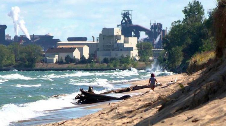The view of U.S. Steel from Indiana Dunes National Park. - (FILE PHOTO: Tyler Lake/WTIU)
