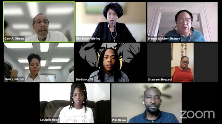 The 2022 Indiana Sickle Cell Disease Conference, organized by The Martin Center Sickle Cell Initiative, was held virtually April 22. Speakers included sickle cell disease patients and treatment providers. - (Screenshot from the Zoom meeting)