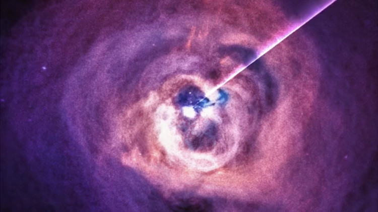 A visualization and sonification of the Perseus galaxy posted to twitter by NASA  - provided by NASA