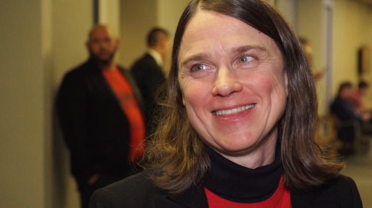 Carrie Foote leads Indiana's HIV Modernization Movement. She was diagnosed with HIV in 1988. - Alan Mbathi/IPB News