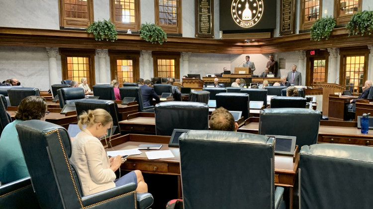 The Senate Rules Committee advanced the abortion ban bill to the full Senate by a vote of 7-5, with one Republican joining Democrats in voting against it.  - Brandon Smith/IPB News