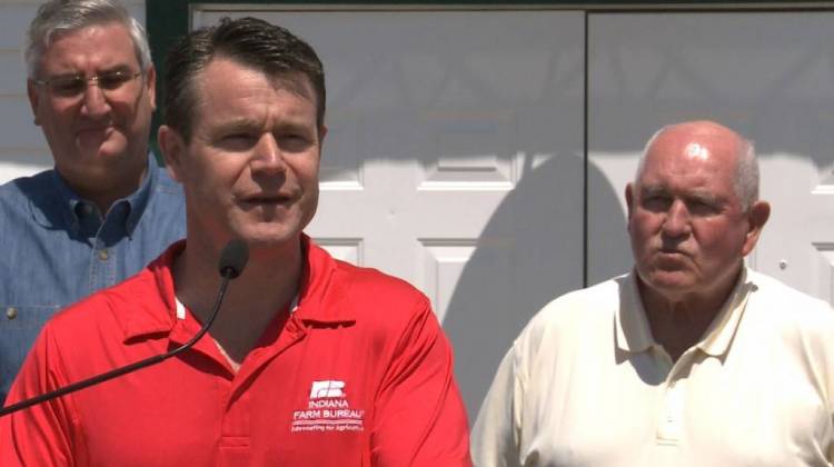 Todd Young speaks at the Indiana State Fair. - JD Gray/WTIU