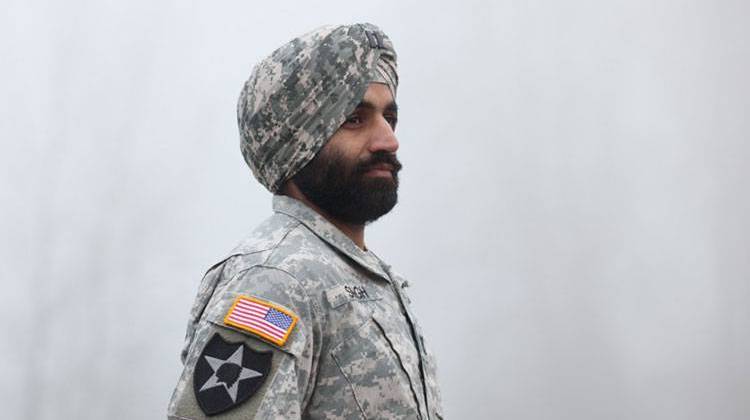 Captain Simratpal Singh was granted a religious accommodation from the U.S. Army to wear his beard and turban as required by his Sikh faith. - Courtesy The Sikh Coalition