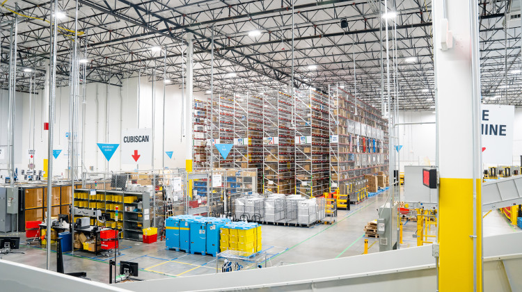 The inside of an Amazon fulfillment center. It is not clear which facility this image was taken at or whether the Fort Wayne facility has a similar appearance.  - Courtesy of Amazon