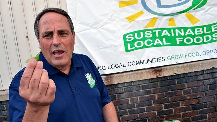 James Bloom, CEO of Sustainable Local Foods, talks with the media. - Ryan Delaney