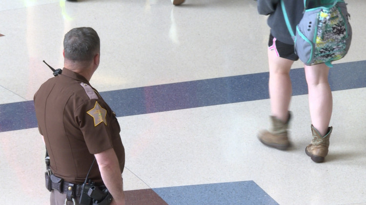 Schools across the country began using resource officers in the 1950s, with school-based policing efforts growing increasingly popular in the aftermath of school shootings. - (Jeanie Lindsay/IPB News)