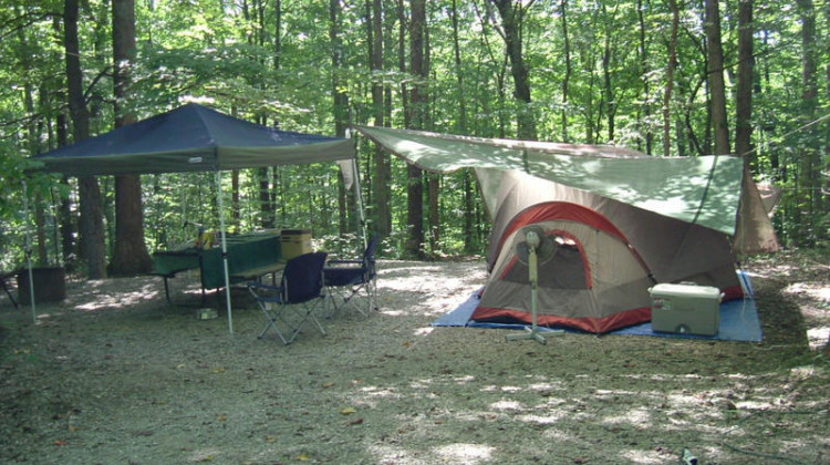 A camp site at the Hoosier National Forest. - USDA Forest Service