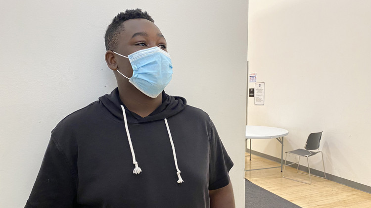 Corban, a 15-year-old at Riverside High School, said he got vaccinated because he didn't want to have to quarantine and miss school. - (Elizabeth Gabriel/WFYI)