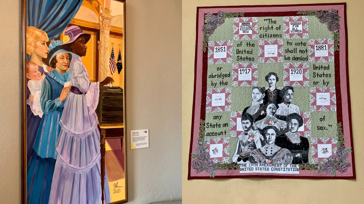 Indiana Adds Artwork To Statehouse Celebrating Women's Suffrage Centennial