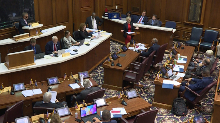 Lawmakers meet for an education-focused summer study committee meeting in the House chamber. - Jeanie Lindsay/IPB News