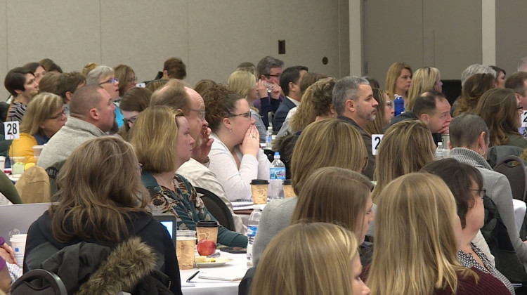 About 500 school professionals met in Bloomington to focus on how schools in Indiana address a student’s needs beyond academics at school. - Jeanie Lindsay/IPB News