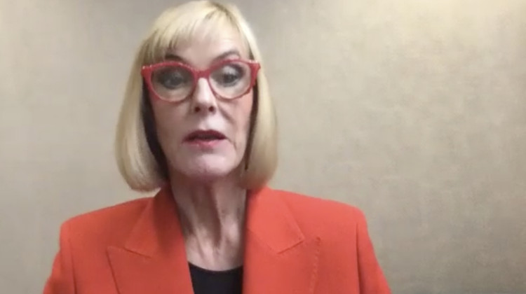 Lt. Gov. Suzanne Crouch would be the first woman to run for Indiana governor in the Republican primary. - Screenshot of Zoom call