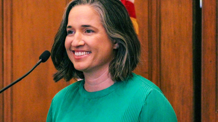 Indiana State Auditor Tera Klutz campaigned in 2022 on changing the office's title to state comptroller. - Brandon Smith/IPB News