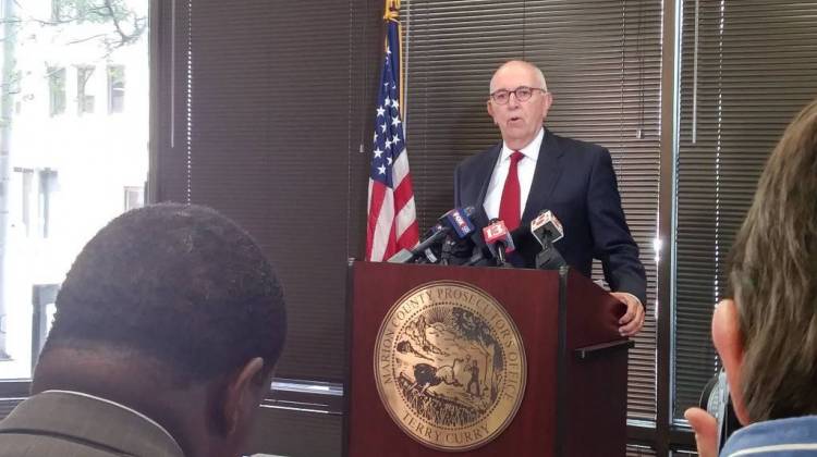 Marion County Prosecutor Terry Curry speaks to the press.  - Lauren Chapman/IPB News