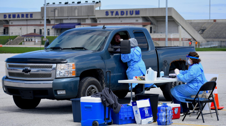 Indiana hopes to at least double its COVID-19 testing capacity in the next month through a new partnership between the state, Eli Lilly and the Indiana Hospital Association.  - Justin Hicks/IPB News