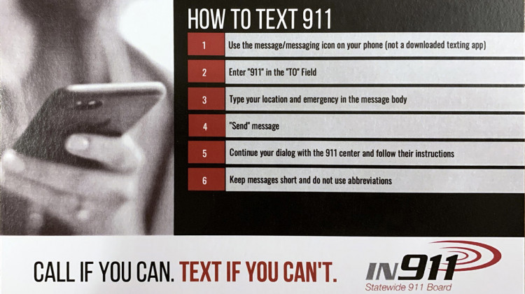 Hoosiers in all 92 counties can now use the “text to 911” service in languages other than English. - (Courtesy Statewide 911 Board)