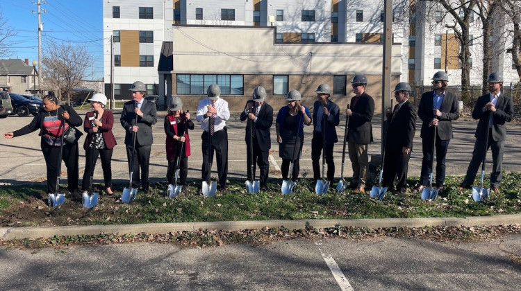 Groundbreaking for Compass on Washington project. (Christy Gormal for Horizon House)