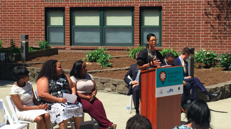 Tihesha Henderson, principal of Arlington Woods School 99, is one of the new Mind Trust Innovation School Fellows.  - Eric Weddle/WFYI News