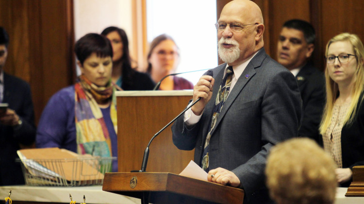Rep. Tim Brown sponsored HB 1315, one of the most controversial bills this year that focused heavily on school financial management in Gary and Muncie. - Lauren Chapman/IPB News