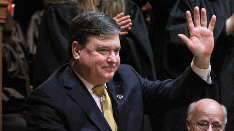 A prior ruling that Indiana Attorney General Todd Rokita violated a state confidentiality law was challenged in a hearing on Tuesday. - Brandon Smith/IPB News