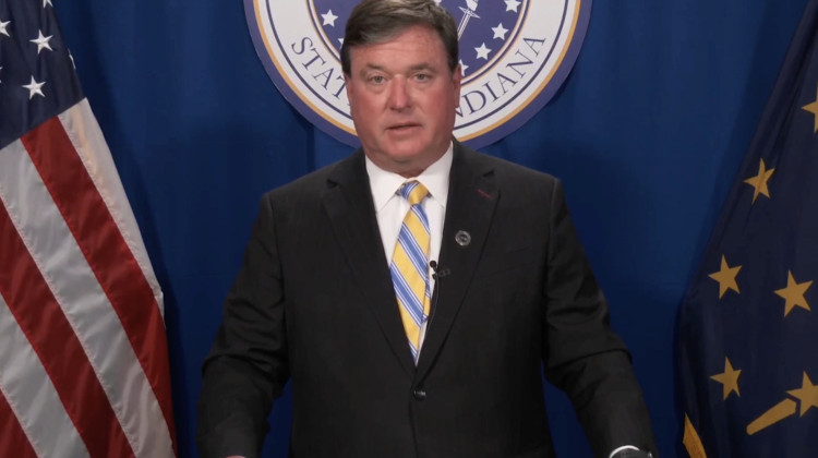 Indiana Attorney General Todd Rokita's latest update to his "Parents' Bill Of Rights" focuses on religious expression in schools. (Screenshot of Facebook Live)
