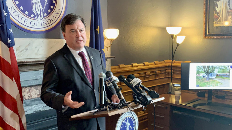 Indiana Attorney General Todd Rokita said few lawsuits have gone after robocall gateway companies. He hopes it sends a message to the telecom industry. - Brandon Smith/IPB News