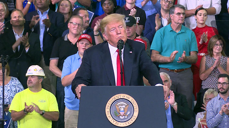 Trump Visits Evansville, Endorses Braun