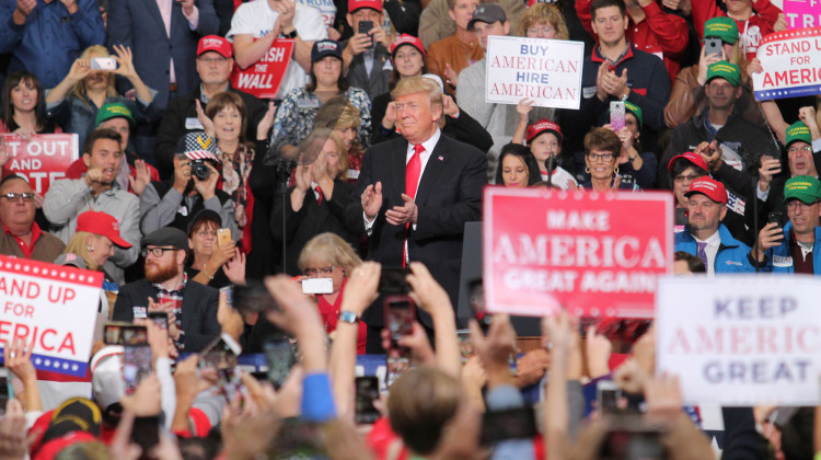 Former president Donald Trump is almost guaranteed to easily win Indiana in the November 2024 election. - Lauren Chapman / IPB News