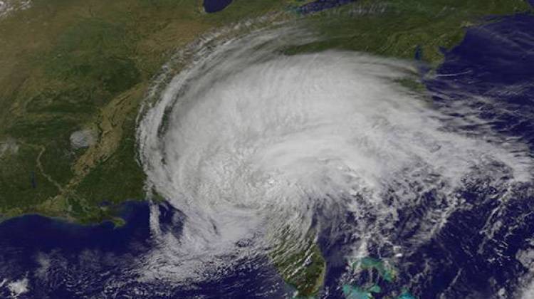 Tropical Storm Irma stretches from Florida to the Ohio River Valley.  - NASA/NOAA GOES Project