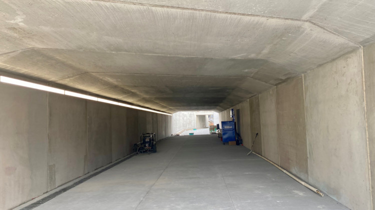 A pedestrian tunnel beneath 116th street in downtown Fishers will open soon
