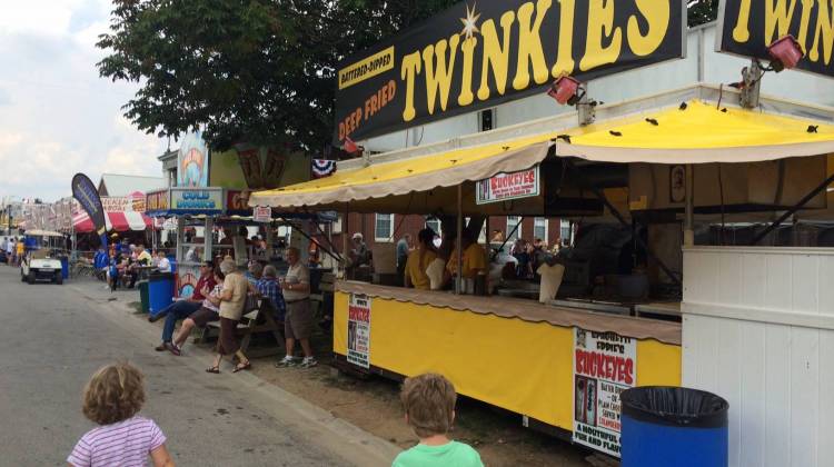 A food cart sells deep-fried Twinkies at the 2014 Indiana State Fair.  - Christopher Ayers/WFYI