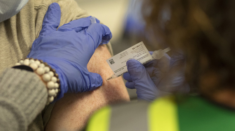 Some schools have been able to coordinate initial COVID-19 vaccines for their teachers, as local health officials work to roll out initial doses to health workers and long-term care residents across the state. - Provided by Indiana University Health