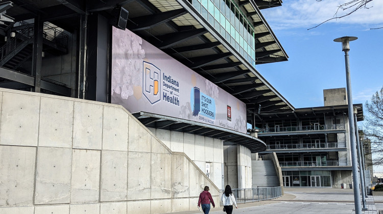 The Indiana Department of Health announced the state would resume use of the Johnson & Johnson vaccine in a mass vaccination clinic at the Indianapolis Motor Speedway. - Lauren Chapman/IPB News