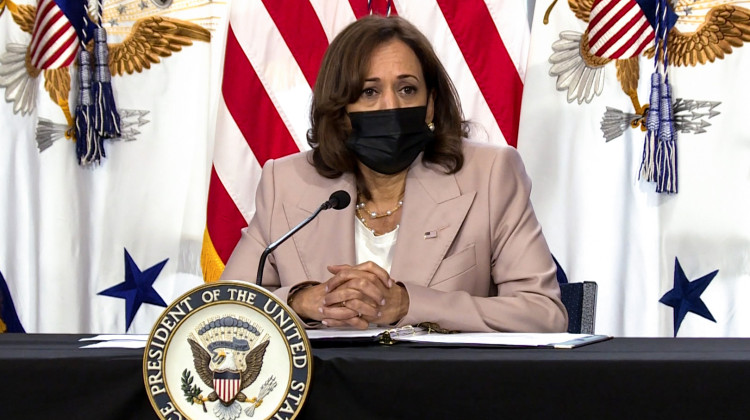 U.S. Vice President Kamala Harris advocated for reproductive rights Monday during a roundtable with Indiana state legislators. - Devan Ridgway/WITU
