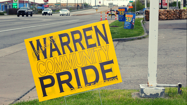 A sign from MSD Warren Township's annual Warren Clean Up Day. Three of the district's seven school board seats are up for election in the November 2022 general election. - MSD Warren Township