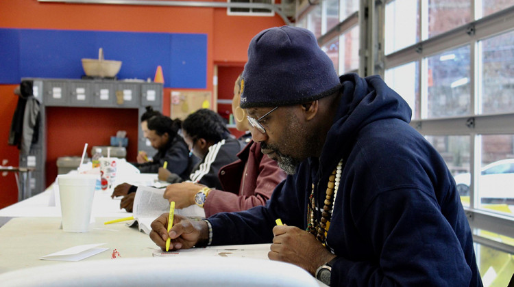 Students in a construction class. - Courtesy Washington Township Adult Education