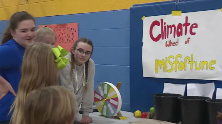 Middle schoolers at Center for Inquiry School 27 in Indianapolis hold a fair to teach younger kids about climate change in March 2019.  - FILE PHOTO: Rebecca Thiele/IPB News