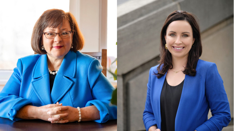Beth White (left) and Destiny Wells (right) both vie for the Democratic nod for attorney general in 2024. - Courtesy of the White and Wells campaigns.