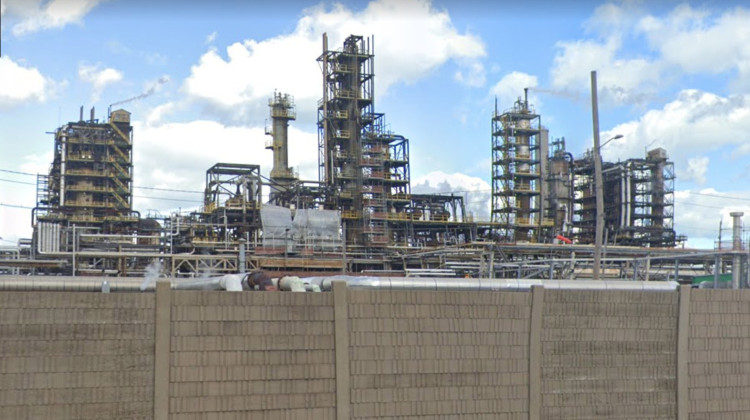 BP's Whiting Refinery as seen from 129th Street, 2022.  - Google Maps