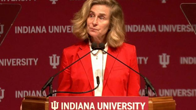 Indiana University President Pamela Whitten delivered her second State of the University address Monday on IUPUI's campus.  - Courtesy Photo