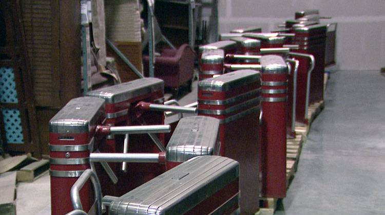 Indiana Universityâ€™s surplus store is auctioning off turnstiles that were used in Assembly Hall. - Barbara Brosher